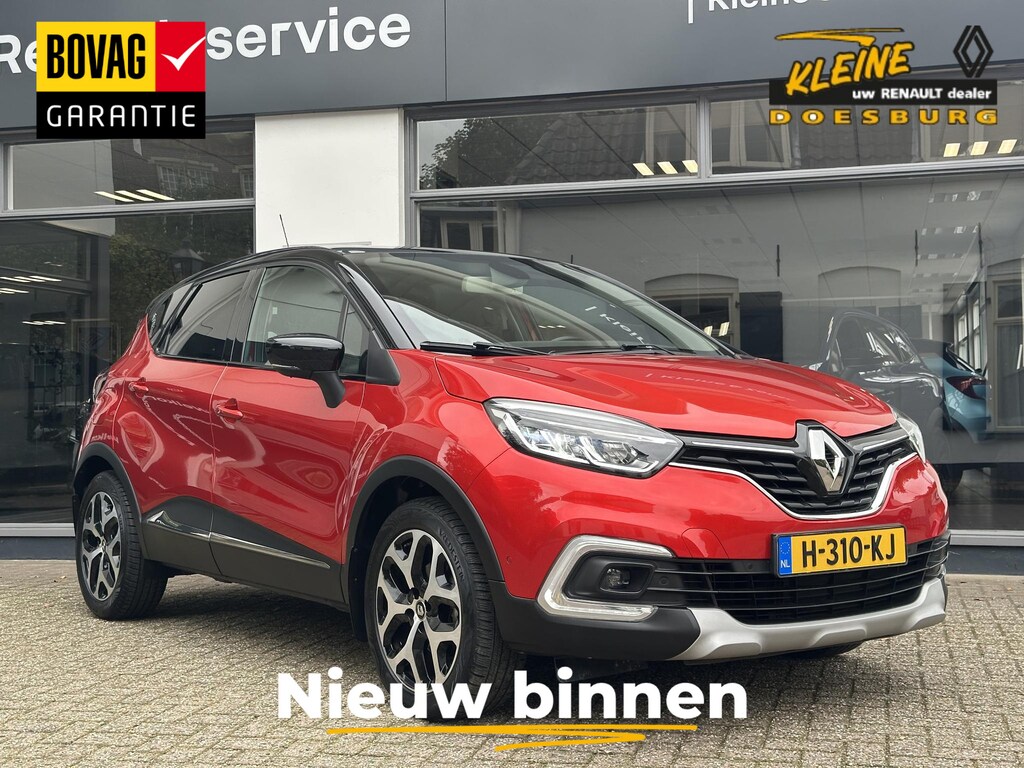 Renault Captur 1.3 TCe 150 EDC Intens | Easy Life Pack | Voorstoelen verwarmd | Pack Premium | Armsteun | Panoramadak | Trekhaak | Premium kleur Rouge Flamme | Camera achter | Parkeersensoren voor + achter | Lage kilometerstand |
