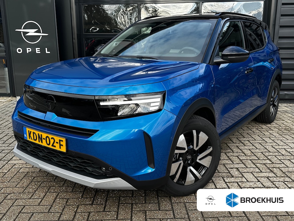 Opel Frontera 1.2 Turbo 145 PK Hybrid GS 7p. | 2+6 JAAR GARANTIE| STUUR, STOEL EN VOORRUITVERWARMING| DODEHOEK DETECTIE| COMFORTSTOELEN| NAVIGATIE + APPLE CARPLAY/ANDROID AUTO| CAMERA + PARKEERSENSOREN| DRAADLOZE TELEFOONLADER| BROEKHUIS ONDERHOUDEN| EERSTE EIGENAAR|
