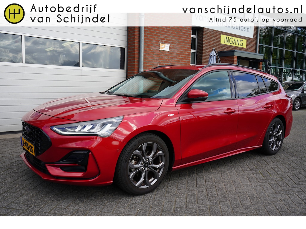 Ford Focus Wagon 1.0 ECOBOOST HYBRID ST LINE ORIGINEEL NL DEALER ONDERHOUDEN AFN.TREKHAAK CAMERA 17INCH ADAPTIEVE CRUISE ANDROID/APPLECARPLAY NAVI CLIMA PDC V+A+ASSIST KEYLESS ENZ...