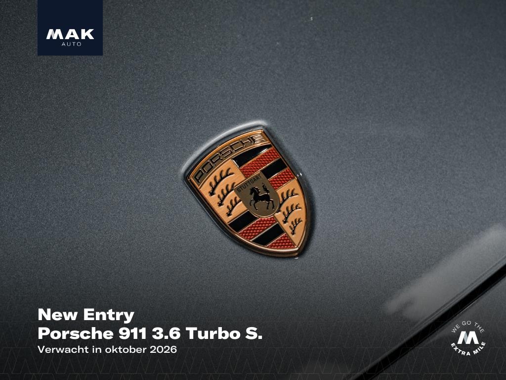 Porsche 911 3.6 Turbo S , pano, noselift, clubleder, ceramic, InnoDrive, Burmester, sp.uitlaat, sp.chrono, surround view, NP390k