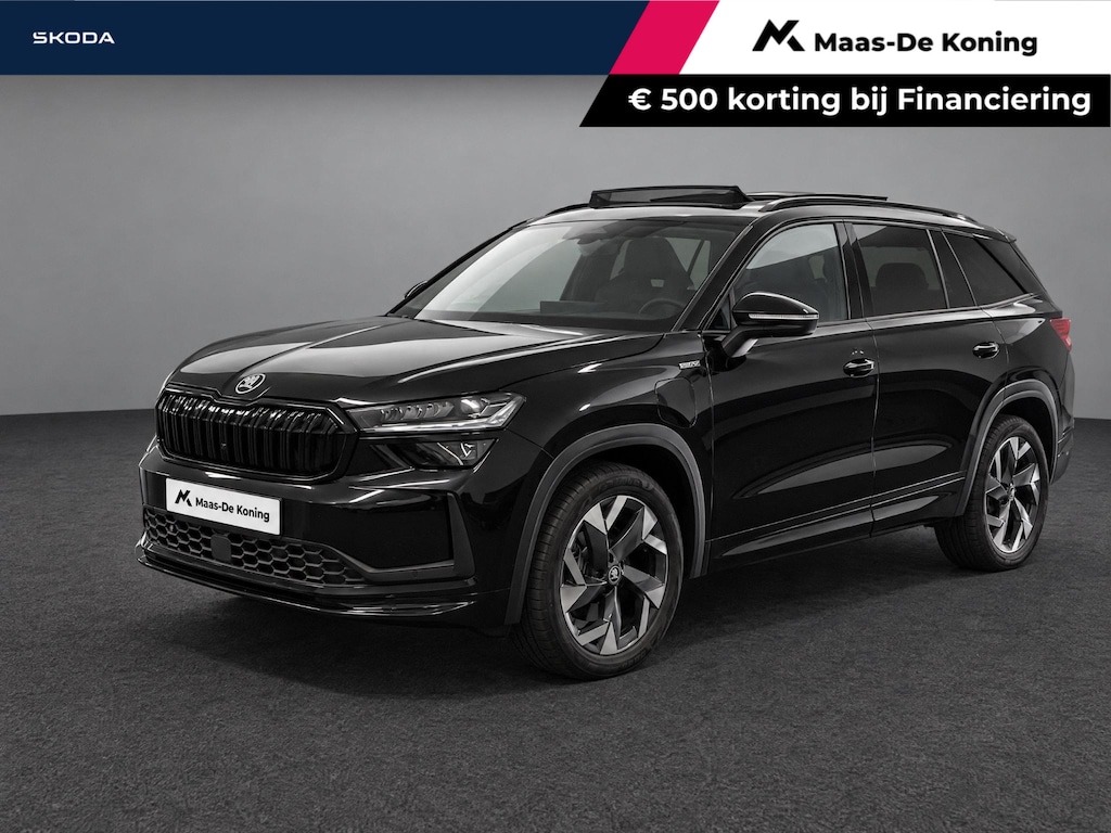 Skoda Kodiaq 1.5 TSI 204pk DSG PHEV Sportline Business · Panoramadak · Alarm · Wegklapbare Trekhaak · Elek. Voorstoel · 19'' Inch · Garantie t/m 06-07-2030 of 100.000km