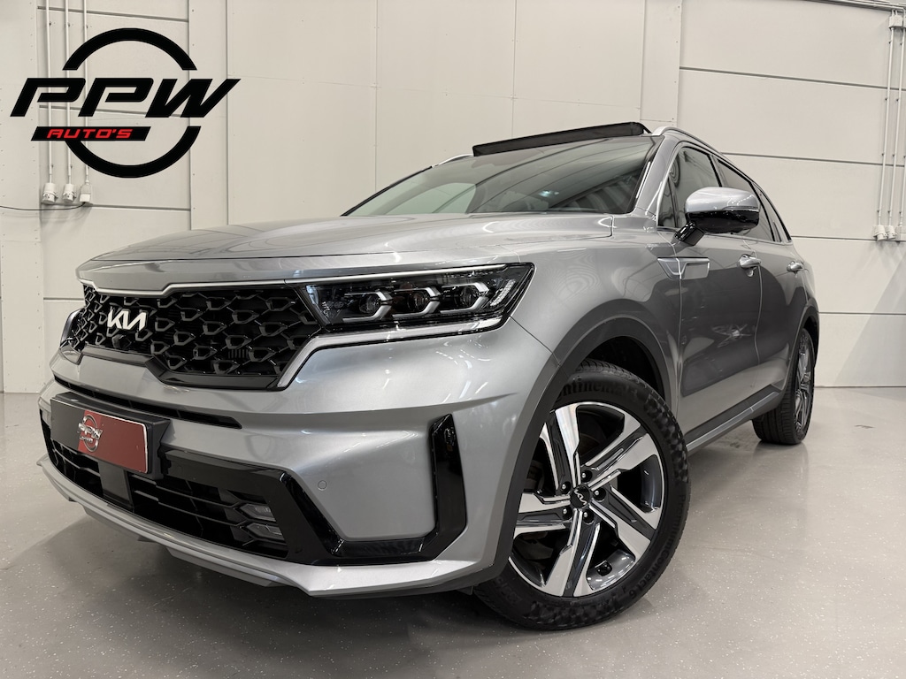 Kia Sorento 1.6 T-GDI Plug-in Hybrid 4WD ExecutiveLine 46DKM/PANO/VOL-LEER/360CAMERA/BOSE/LED/SOH 98%/ACC/DRIVE MODE/VIRTUAL/SFEER/KEYLESS/NIVEAUREGELING/19"/PRIVACY/STAHLGRAU-METALLIC/NET OH BEURT GEHAD BIJ KIA DEALER/FABRIEKS-GARANTIE T/M 2030