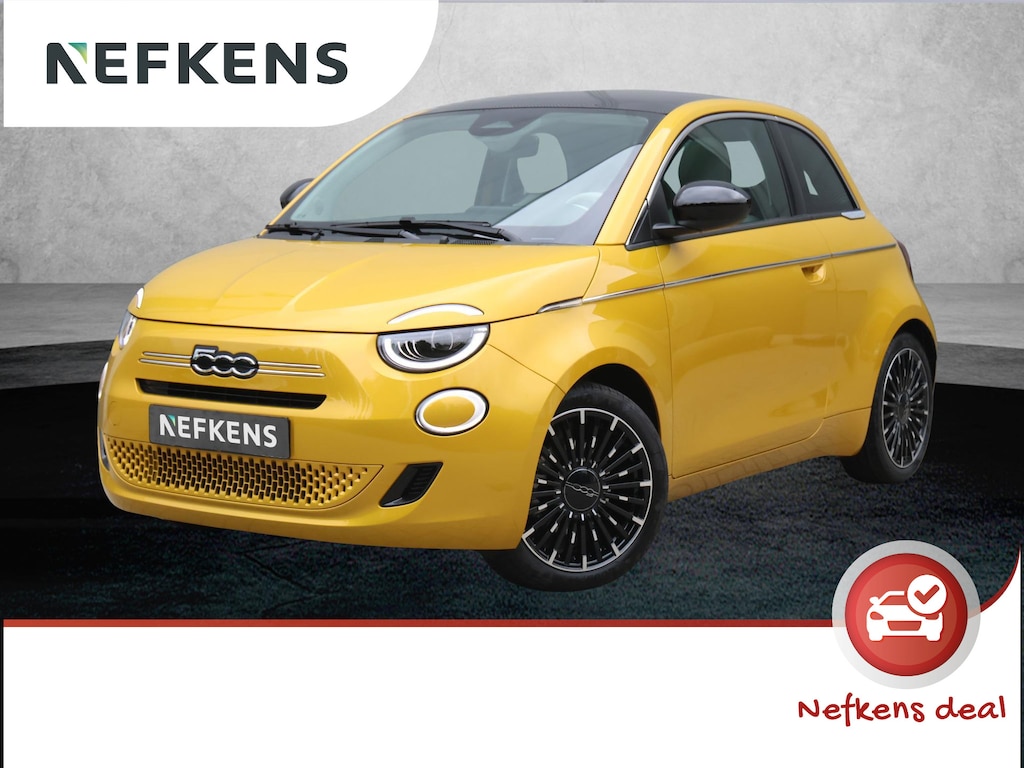 Fiat 500 1.0 Hybrid La Prima | Panoramadak | Camera | Apple Carplay/Android Auto | Navigatie Climate Control