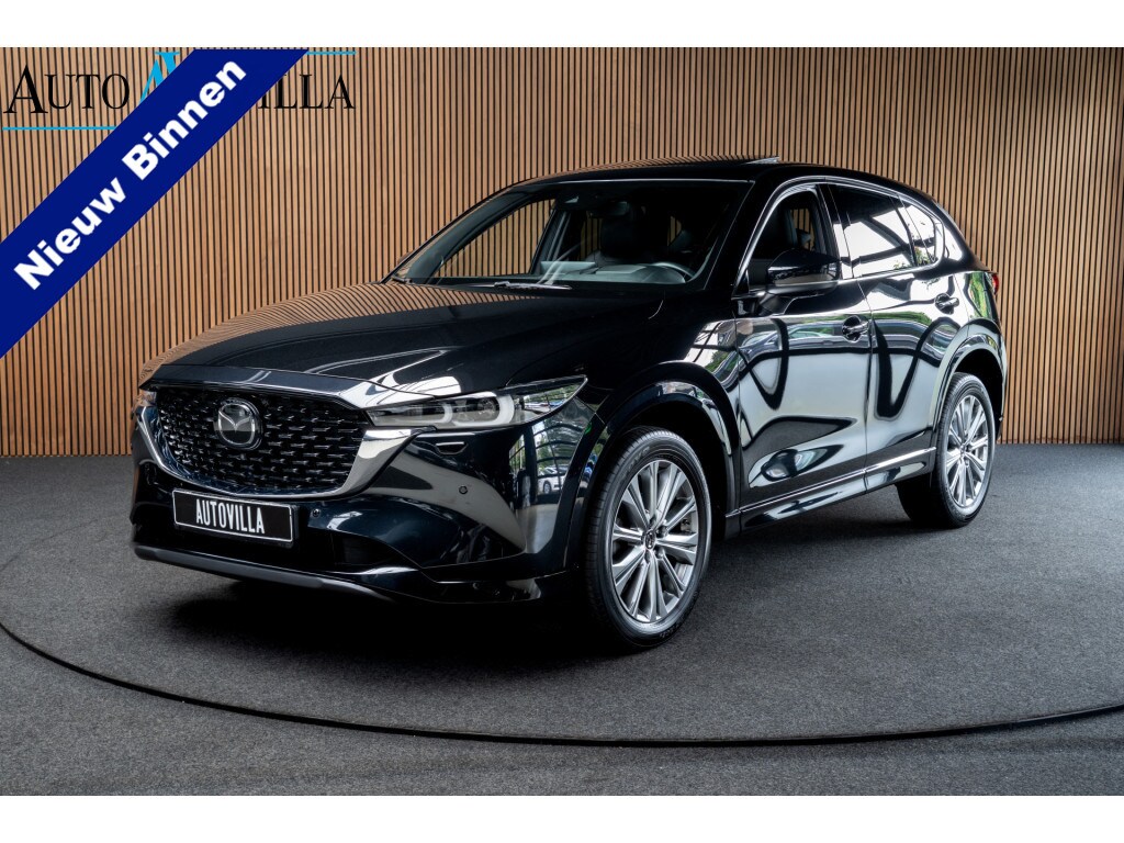 Mazda CX-5 2.5 SkyActiv-G 194 HUD Bose 360°  Matrix LED Memory seats Navi Elektr. bedienb. schuif-/ kanteldak PDC Stuur- & stoelverwarming Elektr. bedienbare achterklep Climate C. Cruise C. LM velgen BTW auto!
