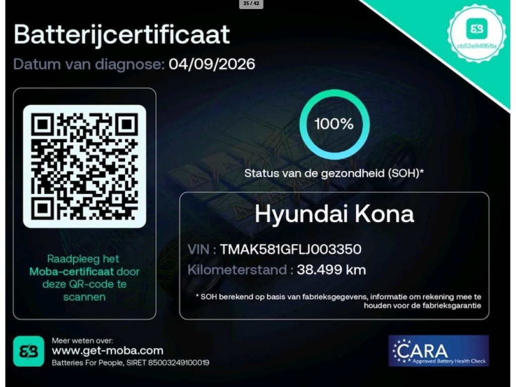 Hyundai Kona Electric EV Limited 64 kWh 100% SOH LEDER MEMORY