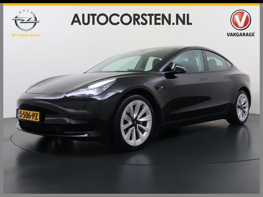 Tesla Model 3 RWD 60kWh Warmtepomp LFP-Accu SOH 91% Traffic Aware Cruise Control+Autom.Sturen Camera's Navi Ecc Stoel+Stuurverwarming Elek.Achterklep Lmv 19" AMD Ryzen™ Elek.Stoelen+Memory Isofix Regen-Lichtsensor 1e Eigenaar Origineel Nederlandse Auto