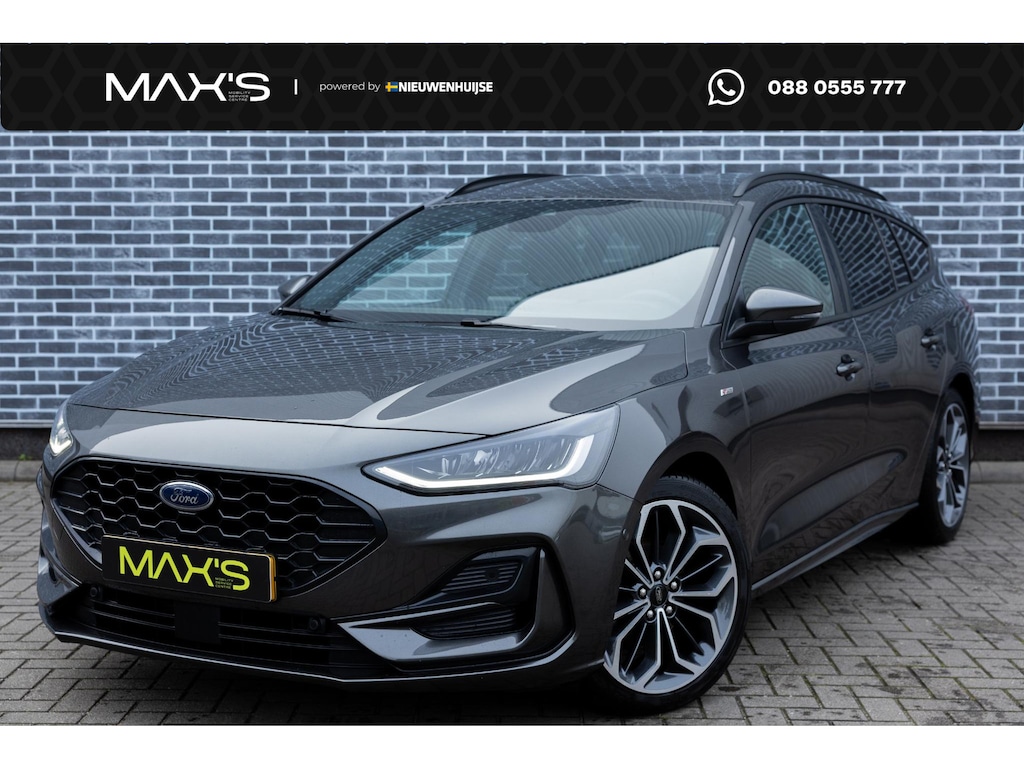Ford Focus Wagon 1.0 EcoBoost 155 Hybrid ST Line X | Trekhaak | Achteruitrijcamera | Parkeerassistent | Keyless Entry | Stoelverwarming | Cruise Control Adaptief | Dodehoekdetectie | Navigatie | Apple Carplay | Android Auto | Lichtmetalen Velgen 18 inch