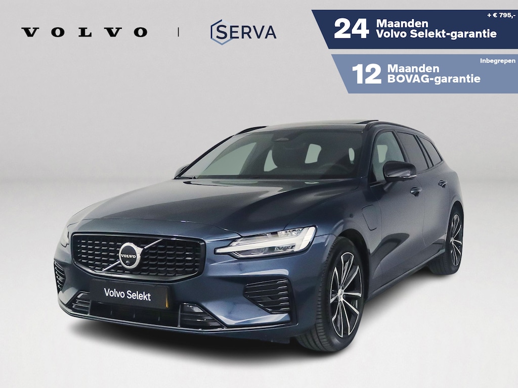 Volvo V60 T8 Plug-in hybrid AWD Plus Dark | SOH 100% | Panoramadak | 360° camera | Head-up display | Harman Kardon | Stoel- en stuurverwarming | Trekhaak