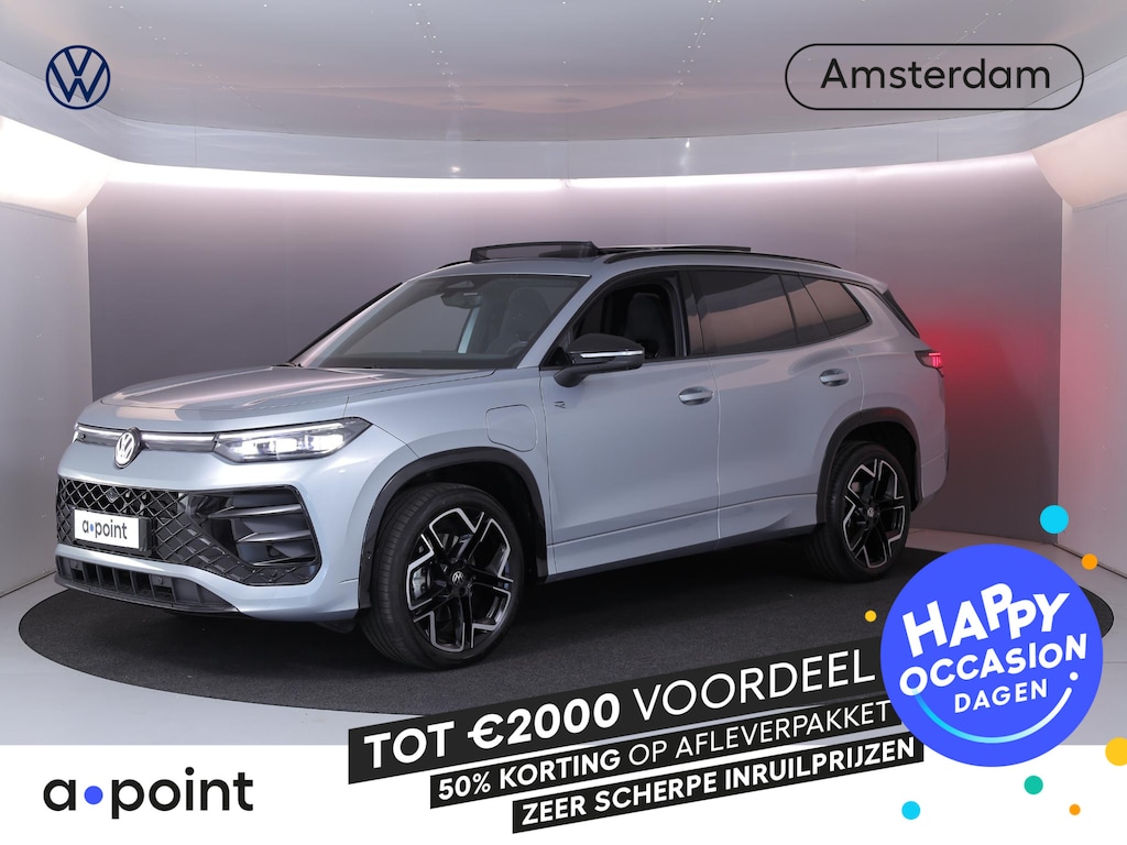 Volkswagen Tayron 1.5 eHybrid R-Line Edition | Private lease vanaf €851 | 204 pk Automaat (DSG) | Verlengde garantie | Navigatie | Panoramadak | Trekhaak (wegklapbaar) | Parkeersensoren (Park assist) | Rondomzicht camera | Stoelverwarming | R-Line |