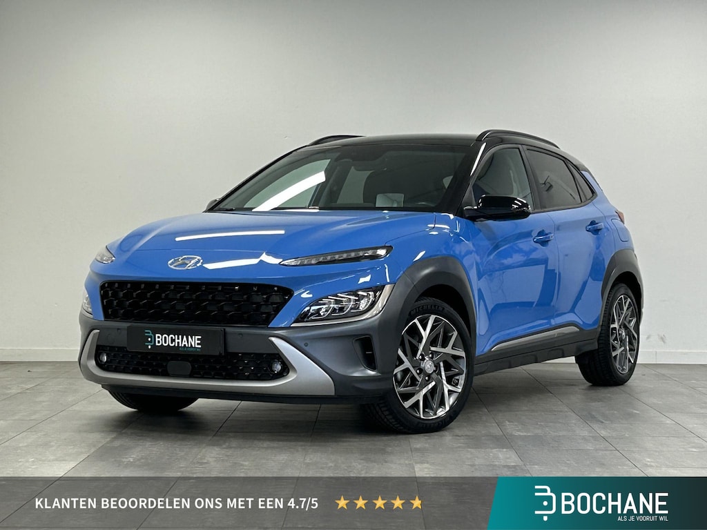 Hyundai Kona 1.6 GDI HEV Premium | HUD | NAVI | CAMERA | LED | STOELVERWARMING | STOELVENTILATIE | TREKHAAK