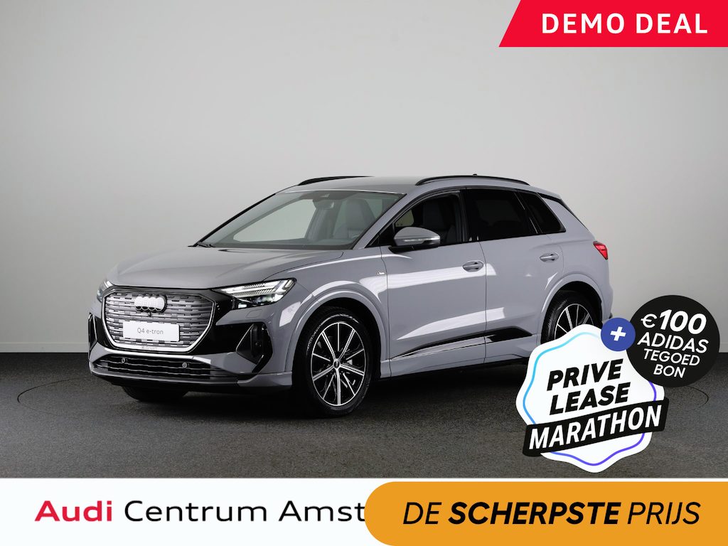 Audi Q4 e-tron 45 S edition Competition e-tron 82 kWh 286 pk | Private lease vanaf € 933,- per maand | Navigatie | Stoelverwarming | Assistentiepakket plus | Comfortpakket | Ambient lichtpakket | Optiekpakket zwart plus | 20 inch Lichtmetalen velgen