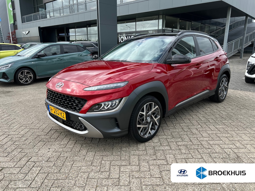 Hyundai Kona 1.6 GDI HEV 141pk Premium | Premium Audio | Elektrische stoelen | Stoelventilatie | Stoelverwarming | LED verlichting | Adaptive cruise controle | Camera | Carplay