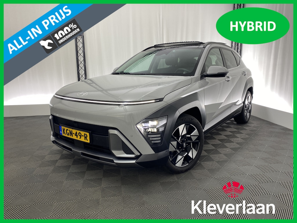Hyundai Kona 1.6 GDI HEV Premium Sky | Pano dak | Leer | Apple carplay | Stoelverwarming en koeling | Adap cruise