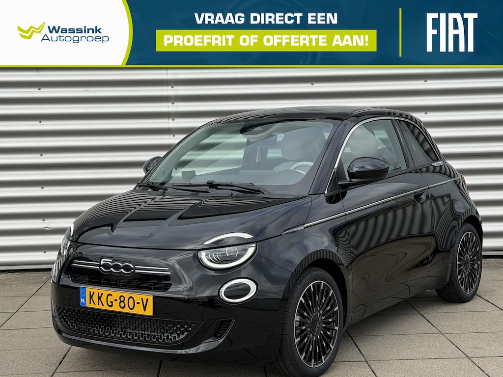Fiat 500 1.0 Hybrid La Prima | Camera | Cruise Control | Navigatie | Panorama dak | Parkeersensoren | Apple Carplay / Android Auto