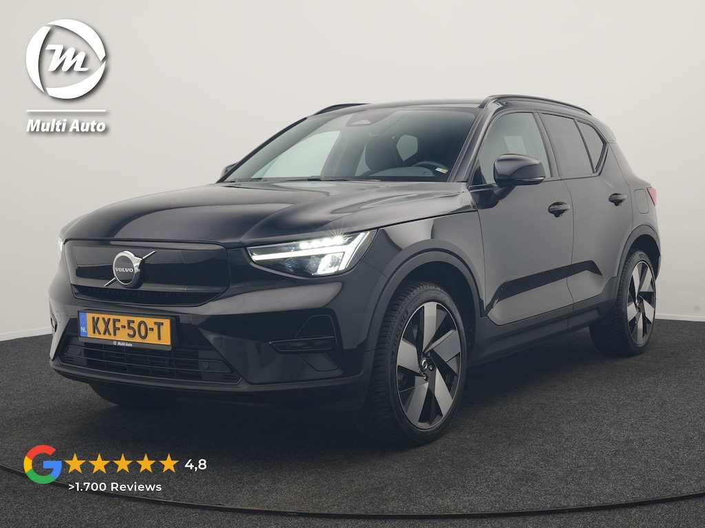 Volvo XC40 Recharge P8 AWD Twin Ultimate 408pk Dealer O.H | Trekhaak Af Fabriek | Adaptive Cruise | Camera | Warmtepomp | Alcantara Sportstoelen Verwarmd | Keyless | Apple Carplay | Pilot Assist | BLIS | Navigatie | Virtual | DAB | 20"L.M |