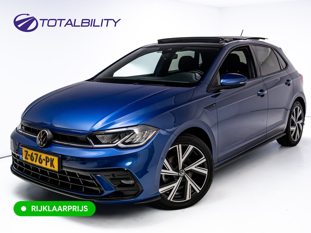 Volkswagen Polo 1.0 TSI R-Line Buss. 110 PK | Panok | Stoelverwarming | Adapt. Cruise | Travel Assist | Led | Sfeerverlichting| Automatisch inparkeren, Grootlicht assistent, Side assist, Apple Carplay/Android auto