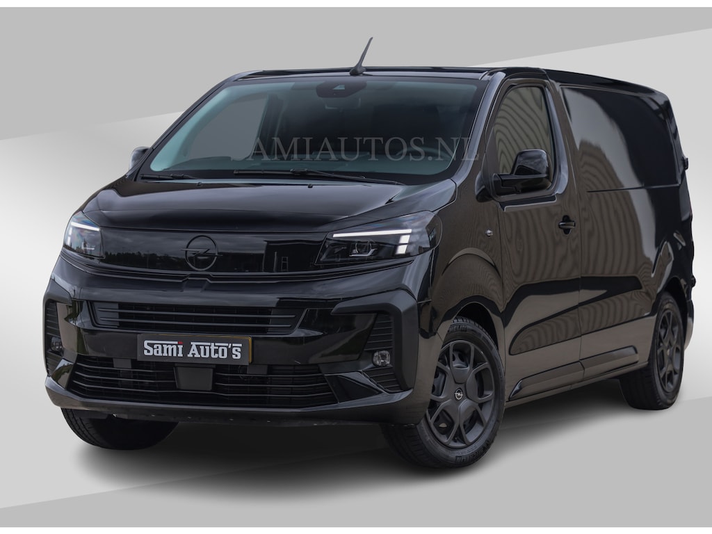 Opel Vivaro BLACK OPS | GEHEEL COMPLEET | HOUTEN VLOER EN WANDEN 3 PERSSONS | 2 DELIG ACHTER DEUREN | LADE SCHUIF BAK | 2.0D 180 PK S&S L2 H1 | FULL LED | SCHUIF DEUR | GEHEEL ZWART | MOOIE STOERE BUS |