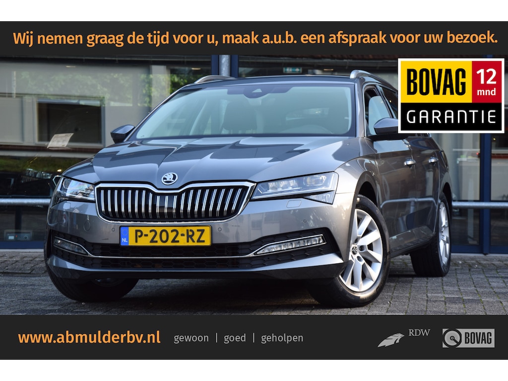 Skoda Superb Combi 1.5 TSI 150PK ACT Business Edition Plus | Org. NL | BOVAG Garantie | Adaptive Cruise Control | Lederen interieur | Electrische stoelverstelling | Voorstoel + achterbank verwarming | Apple Carplay/Android Auto |