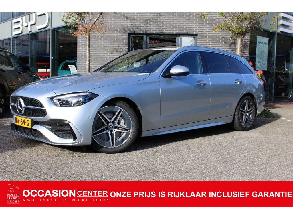 Mercedes-Benz C-klasse Estate 180 AMG Line Pano/Leder-stof/18"/360cam/Laserled/Burmeister/Winter