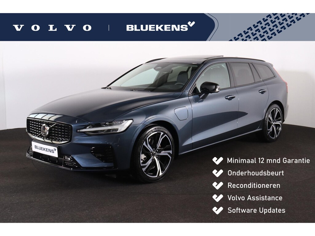 Volvo V60 T6 Recharge AWD Plus Dark - Panorama/schuifdak - IntelliSafe Assist & Surround - 360º Camera - Harman/Kardon audio - Verwarmde voorstoelen, stuur & achterbank - Parkeersensoren voor & achter - Elektr. bedienb. voorstoelen met geheugen - Head up display - Extra getint glas - 19' LMV