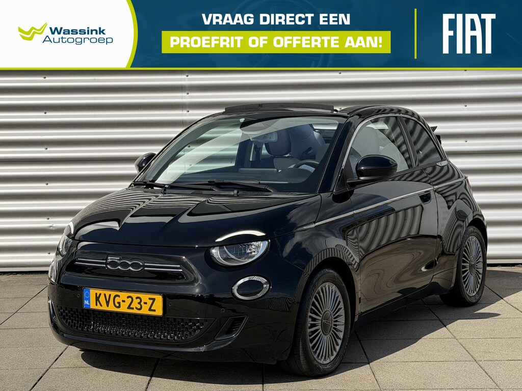 Fiat 500C La Prima 42 kWh | SOH 95,7% | Cruise Control | Stoelverwarming | Apple Carplay/Android Auto