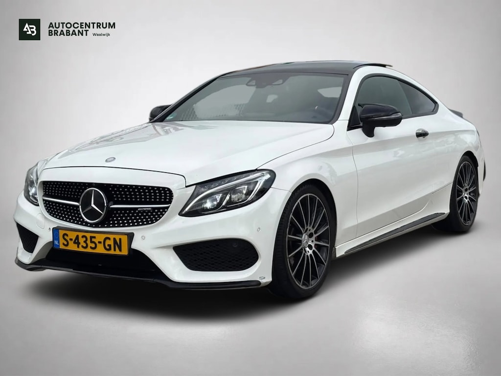 Mercedes-Benz C-klasse Coupé 300 Prestige AMG (Goed OndH, Panorama, Burmester, Lane Assist, 360 Camera, SfeerV, StoelV, Etc)