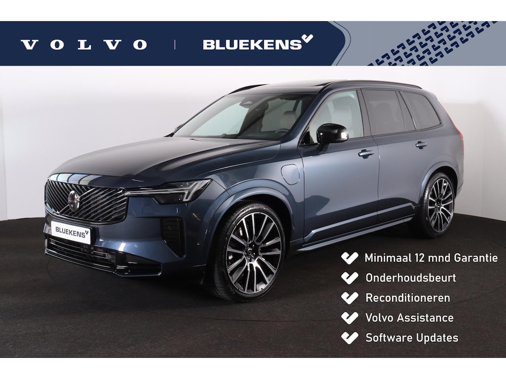Volvo XC90 T8 Recharge AWD Ultra Dark Exec. Ed. - Luchtvering - Panorama/schuifdak - IntelliSafe Assist & Surround - 360º Camera - Bowers & Wilkins audio - Adaptieve LED koplampen - Verwarmde voorstoelen, stuur & achterbank - Parkeersensoren voor & achter - Elektr. bedienb. voorstoelen met geheugen - Geventileerde voorstoelen - Head up display - Draadloze tel. lader - Extra getint glas - 22' LMV