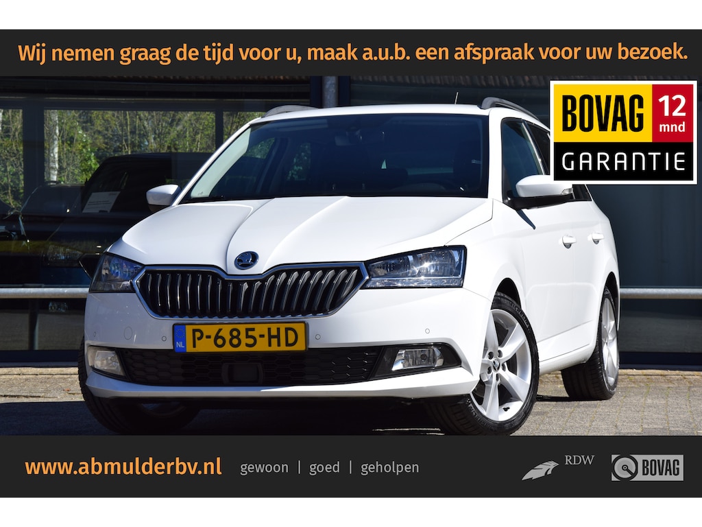 Skoda Fabia Combi 1.0 TSI 96PK Ambition | Org. NL | Incl. BOVAG Garantie | Adaptive Cruise Control | Parkeersensoren V&A | 16'' Velgen | Automatische Airco | Apple Carplay/Android Auto |