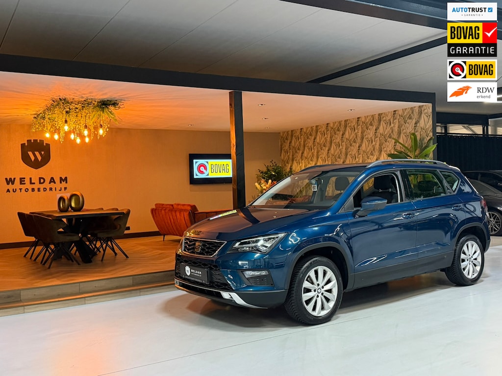 SEAT Ateca 1.0 EcoTSI Style Edition|Lava Blue|Dealer Onderhouden|AllSeason|Virtual Cockpit|LED|Navi|CarPlay|Cruise|PDC|Rijklaar