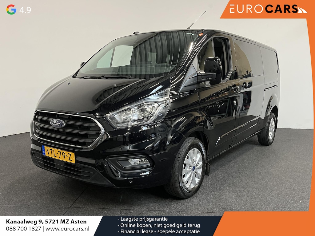 Ford Transit Custom 300 2.0 TDCI L2H1 Limited Dubbele cabine Navigatie Airco 2 Schuifdeuren Trekhaak Parkeersensoren Apple Carplay