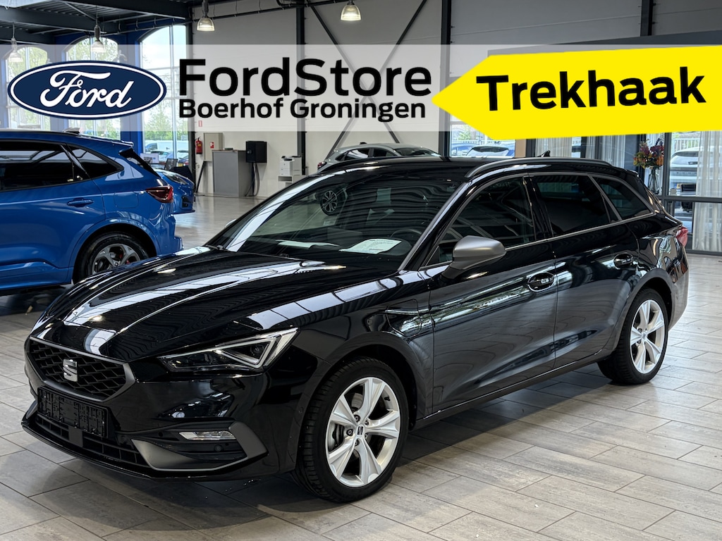 SEAT Leon Sportstourer 1.5 TSI e-Hybrid PHEV 204 pk FR Business | Trekhaak | Stoel- en stuurwiel verwarming | Adapt. Cruise | Camera | 1/2 leer |