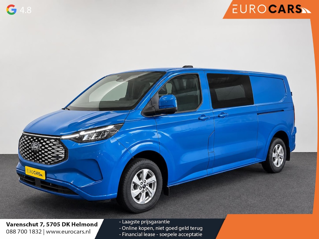 Ford E-Transit Custom 320 L2H1 Aut. Limited 71 kWh DC Dubbele Cabine Full LED Navi Camera LM Velgen PDC VA Cruise Control 2 Schuifdeuren