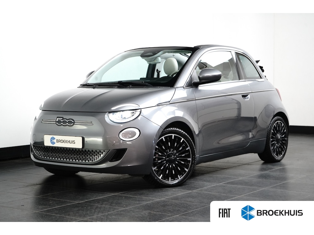 Fiat 500C La Prima 42 kWh l Leder l 17" l Adaptive Cr Control l Stuurverwarming l Cabrio! l Navigatie l Side Assist l