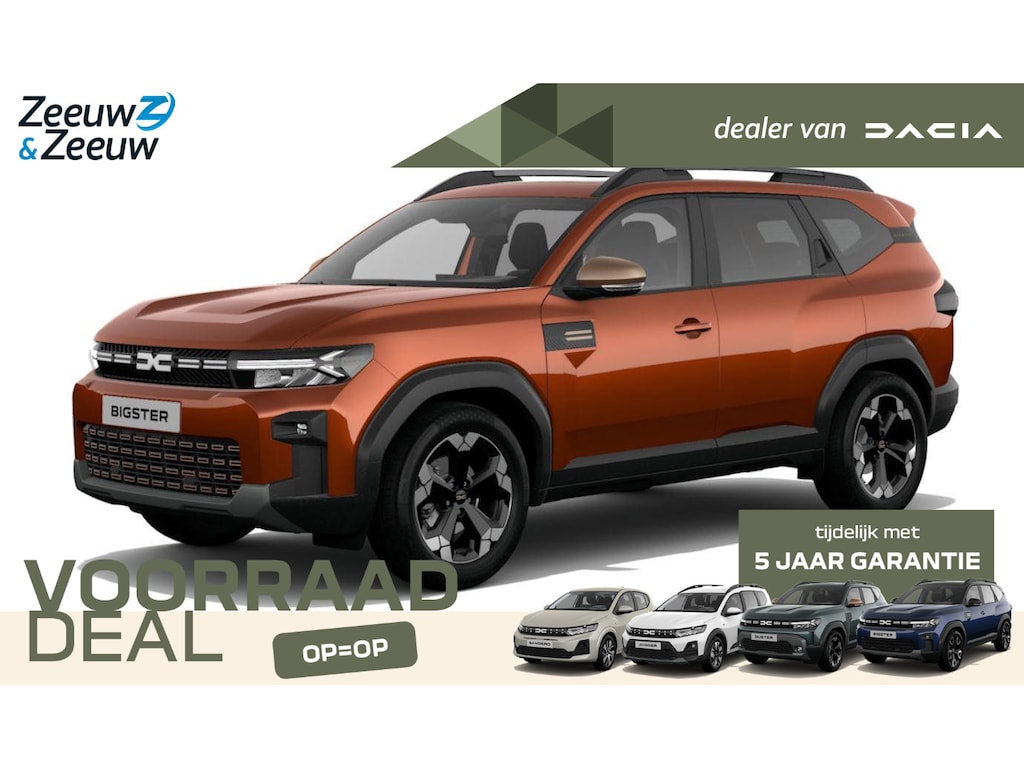 Dacia Bigster Hybrid 155 Extreme Nu uit voorraad leverbaar | verschillende kleuren beschikbaar met € 450,- Voorraadkorting| Financier uw Bigster tegen slechts 2,9% rente