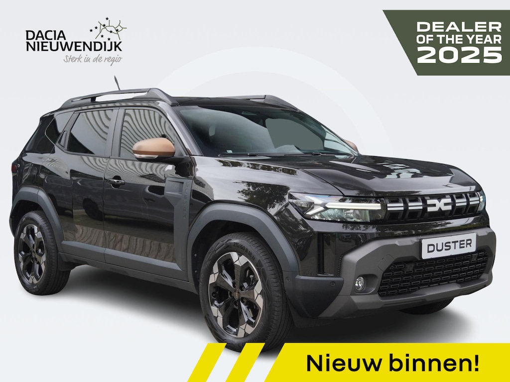 Dacia Duster 1.6 Hybrid 140 Extreme AUTOMAAT / ALLE OPTIES / NAVI / CAMERA 360 / PDC V+A / BLINDSPOT / STOELV. / STUURV. / CRUISE / CLIMATE / KEYLESS / APPLE CARPLAY / ANDROID AUTO / DAKRAILS / 18'' LMV