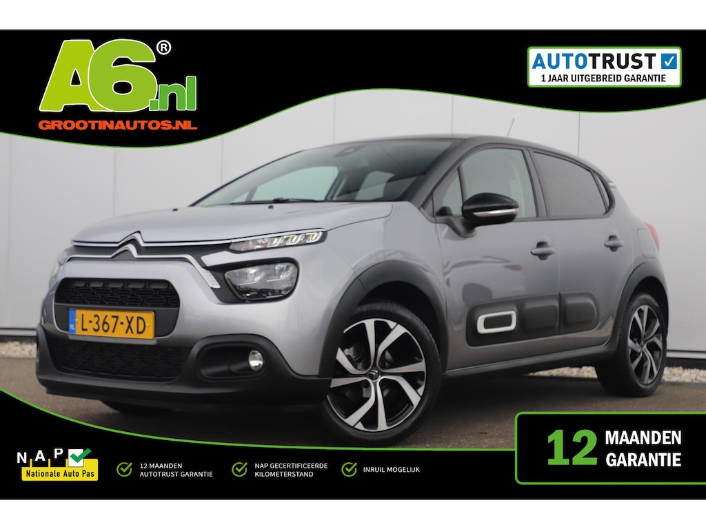 Citroën C3 1.2 PureTech Shine Navigatie Achteruitrijcamera 17 inch LMV Carplay Android Clima Cruise Rijstrooksensor