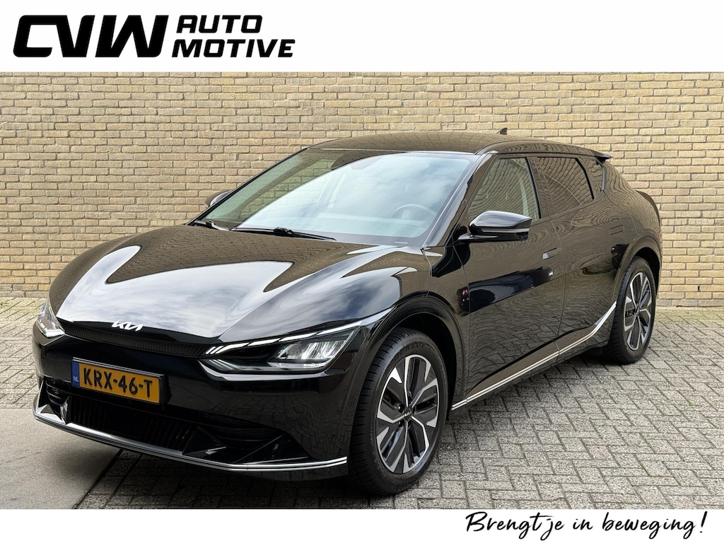Kia EV6 Plus 77.4 kWh | SOH 99,7% | Trekhaak afneembaar | Leder | Memory | Adaptieve cruise | Full-LED | DAB | Navigatie | Apple CarPlay | 19 inch velgen | Dodehoekdetectie | Stoel&Stuurverwarming | Stoelkoeling | Camera | Sfeerverlichting | Volledig onderhouden | Fabrieksgarantie