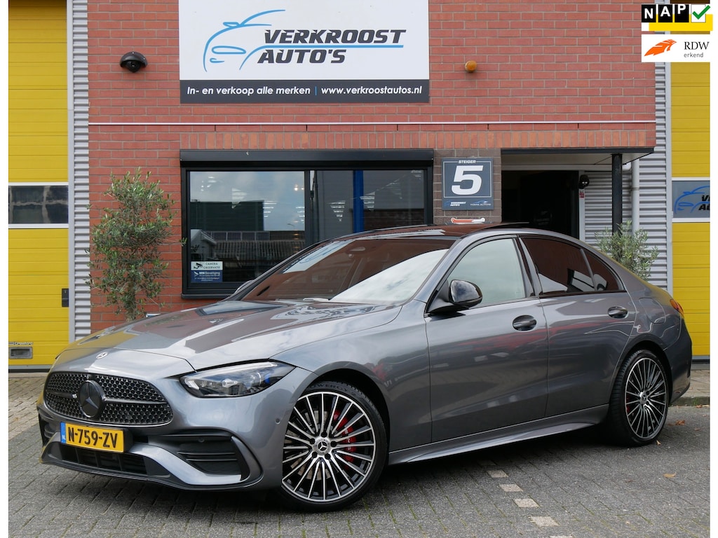 Mercedes-Benz C-klasse 300 e AMG pano. 360 camera. hud. memory