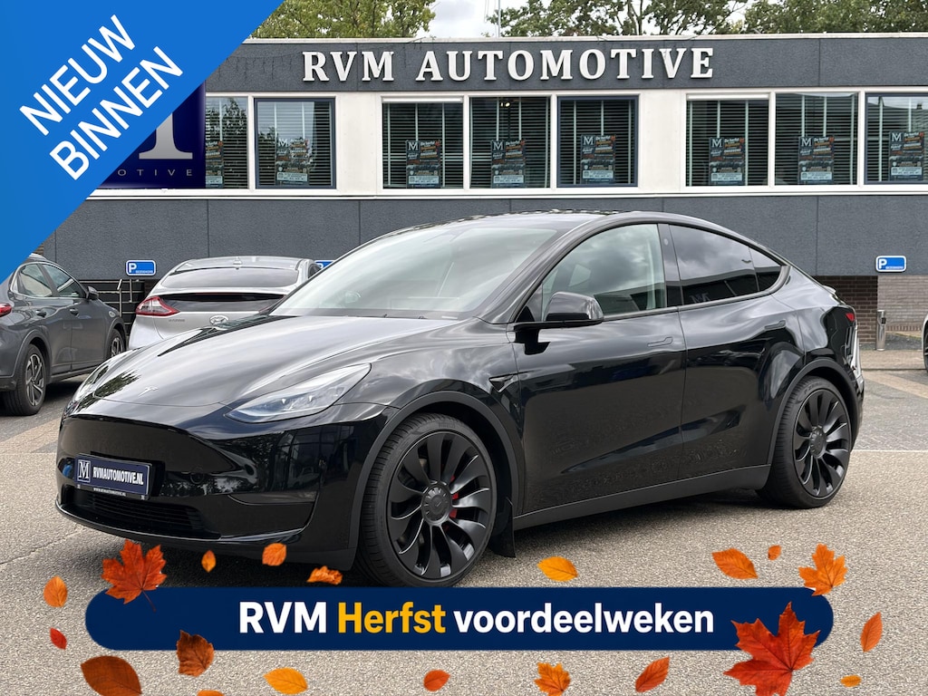 Tesla Model Y Performance AWD 75 kWh VAN 41.900:,- VOOR:39.877,- UW HERFSTVOORDEEL: 2.023,- | SOH 92% RIJKLAAR GELEVERD | TESLA FABRIEKSGARANTIE TOT 5-2027 OF 80.000 | TESLA GARANTIE ACCU + AANDRIJFLIJN T/M 05-2031/ 192.000KM|