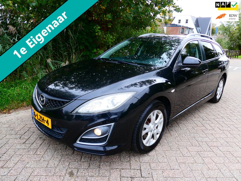 Mazda 6 Sportbreak 1.8i 120pk 1e eigenaar Clima Cruise Leder Navi Historie