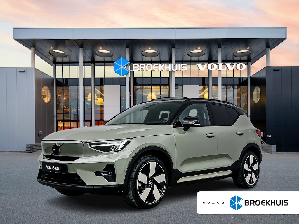 Volvo XC40 Recharge Twin AWD 408PK Ultimate 82kWh | 20" | Exterior Styling | Leder/Nubuck | Trekhaak | Getint Glas | Panoramadak | 360 Camera | Harman Kardon | Elektr. verst. Stoelen | Stoel/Stuurverwarming | Warmtepomp