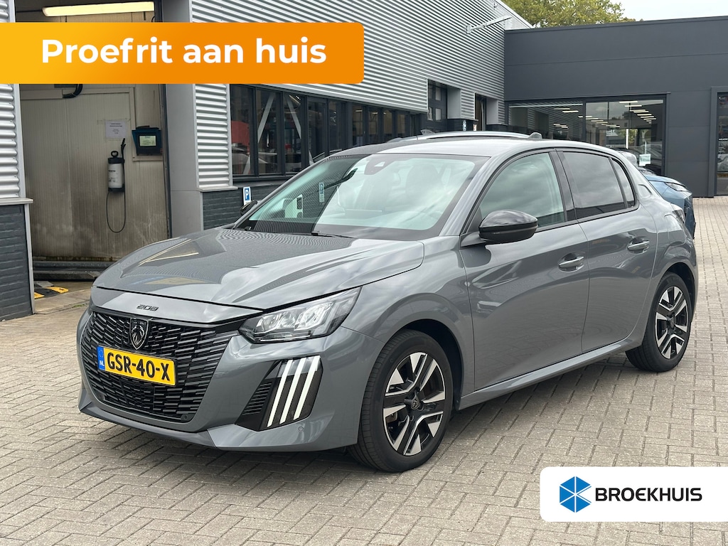 Peugeot 208 Hybrid 100 e-DCS6 Allure LED | 16" Lichtmetaal | Parkeersensoren Rondom | Carplay | Climate Control | Getinte ruiten. | Achterspoiler | Apple Carplay/Android Auto|telefoonintegratie premium | Armsteun voor