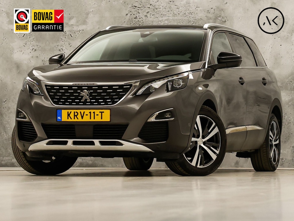 Peugeot 5008 1.2 PureTech GT-Line 7 Persoons (PANORAMADAK, APPLE CARPLAY, LEDER, STOELVERWARMING, 360 CAMERA, DRIVE SELECT, KEYLESS, GETINT GLAS, NIEUWSTAAT)
