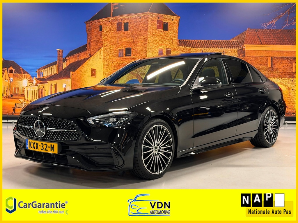 Mercedes-Benz C-klasse 180 AMG Line Aut Panodak 360 Camera Leer