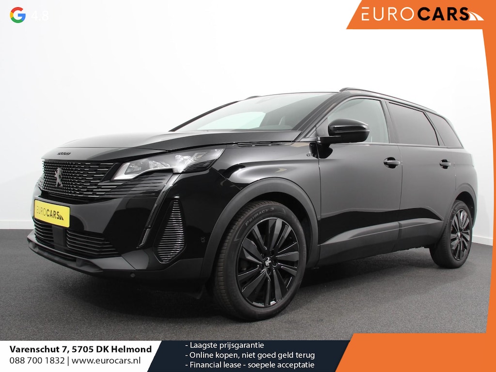 Peugeot 5008 1.2 PureTech 130pk Automaat GT Black Pack 7 zit Navigatie Apple CarPlay Android Camera Parkeerhulp Adaptive Cruise Control Stoelverwarming Electrische achterklep Climate Control Lichtmetalen velgen