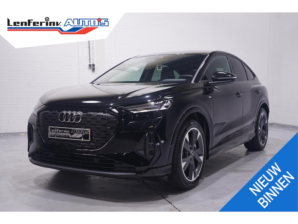 Audi Q4 Sportback e-tron 45 quattro S Edition Competition 82 kWh SOH 100% NAP 1e Eigenaar Apple Carplay Navi ACC Voorstoelen verwarmd Privacy Glass