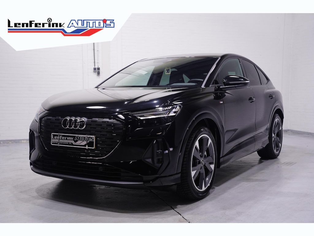 Audi Q4 Sportback e-tron 45 quattro S Edition Competition 82 kWh SOH 100% NAP 1e Eigenaar Apple Carplay Navi ACC Voorstoelen verwarmd Privacy Glass