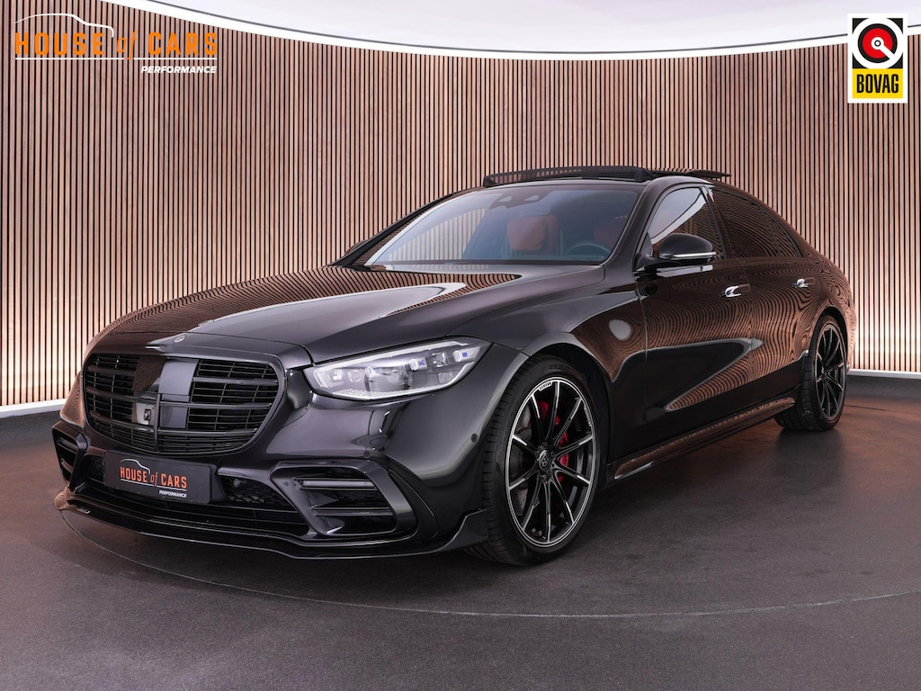 Mercedes-Benz S-klasse 580 e 510pk 4MATIC Lang AMG Line |BTW|Brabus pakket|21" Brabus velgen|Burmester 4D|chauffeurs pakket|achterasbesturing|memory|Apple Carplay|digital light|360 camera|blind spot|sfeer verlichting|
