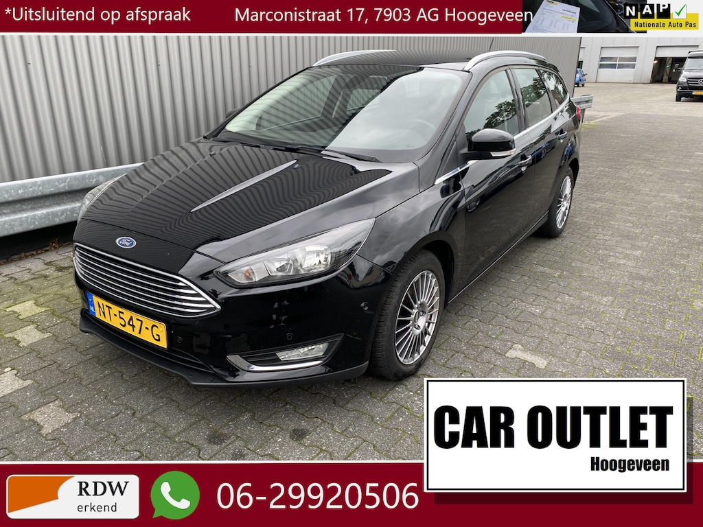 Ford Focus Wagon 1.5 Titanium Clima, Navi, CC, Voorruitvw, PDC & Cam, LM, Trekh, – Inruil Mogelijk –