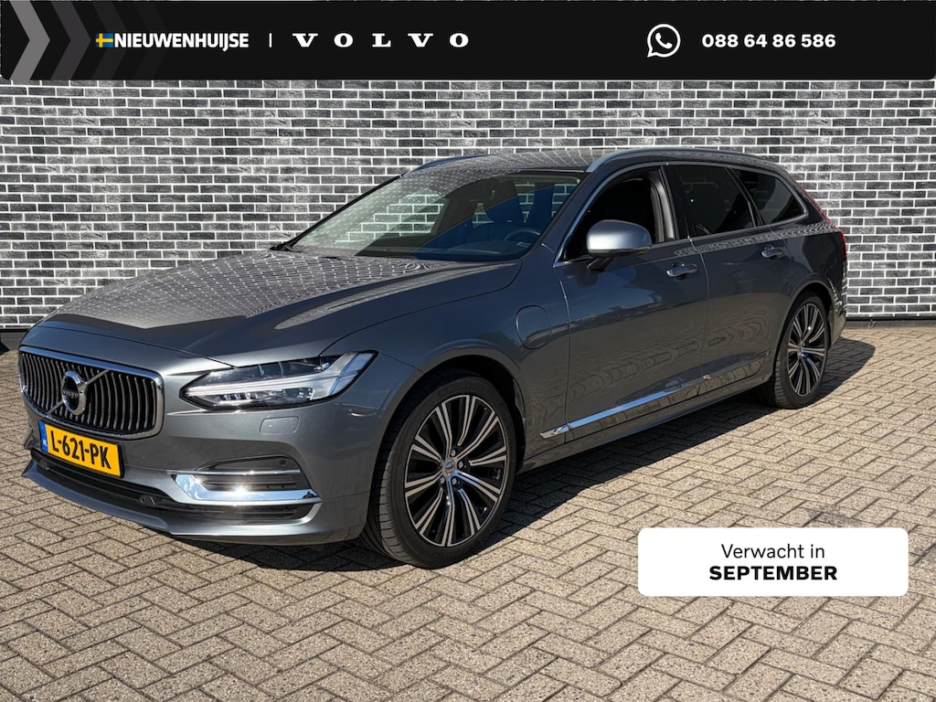 Volvo V90 2.0 T8 AWD Inscription | Plug-in Hybrid (PHEV) | Trekhaak | Luchtvering | Harman Kardon Audio | Nappaleder | Stoelventilatie | Stoelmassage | Stoelverwarming voor en achter | Achteruitrijcamera | Parkeersensoren | Keyless Entry | Elektrische Achterklep | Elektrisch Verstelbare Voorstoelen | Cruise Control Adaptief | BLIS | Navigatie